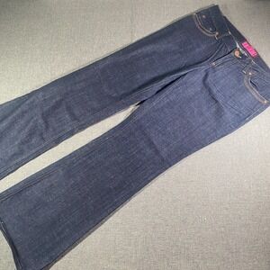 Y2K Glo Jeans Womens Size 11 Dark Blue Flared Wide-Leg Baggy Stretch